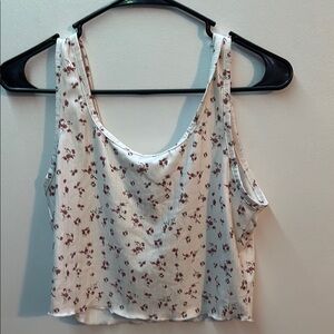 Floral White Tank Top